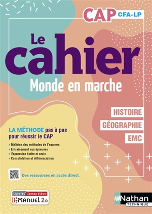 Histoire géographie EMC CAP CFA-LP : le cahier - Isabelle Juguet