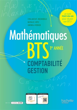 Mathématiques BTS comptabilité, gestion 1re année - Lydia Misset