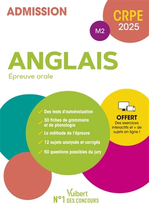 Anglais, épreuve orale : CRPE 2025 : admission M2 - Virginie Cavrois