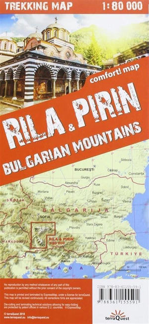 RILA ET PIRIN 1/80.000 (ANG) - Collectif