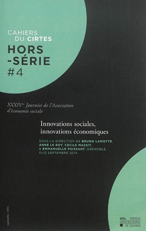 Innovations sociales, innovations économiques - Journées d'économie sociale (34 ; 2014 ; Grenoble)