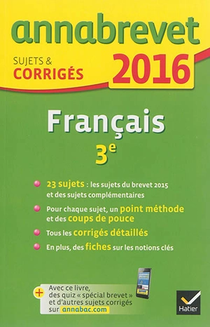 Français 3e : 2016 - Cécile de Cazanove