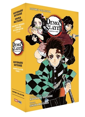 Coffret collector Demon slayer : Kimetsu no yaiba : roman jeunesse tome 1 + tome 1 - Shuka Matsuda