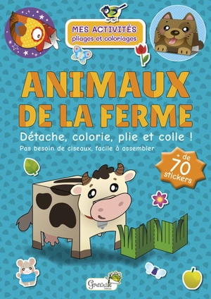 Animaux de la ferme : détache, colorie, plie et colle ! - Agnieszka Niedzwiadek