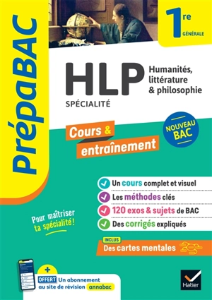 HLP, humanités, littérature & philosophie spécialité 1re générale : nouveau bac - Fabien Lamouche