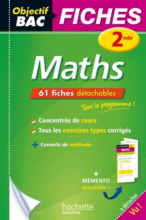 Maths 2de : 61 fiches détachables - Dominique Dejean