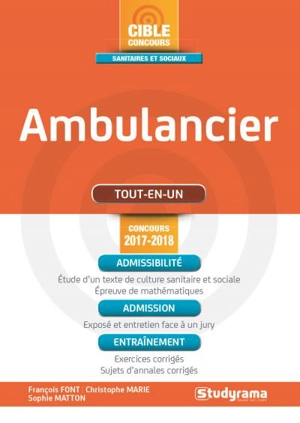 Ambulancier : tout-en-un : concours 2017-2018 - François Font