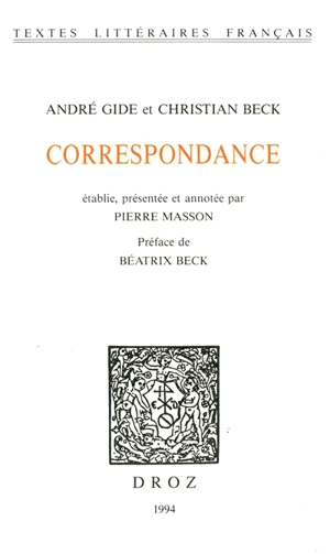 Correspondance - André Gide