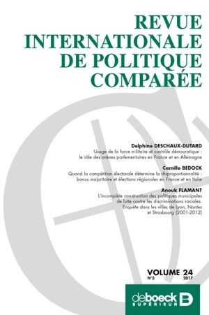 Revue internationale de politique comparée, n° 3 (2017). Varia - Delphine Deschaux-Dutard