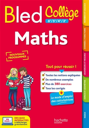 Bled maths : collège, 6e à 3e : nouveaux programmes - Josyane Curel