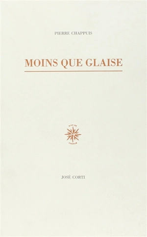 Moins que glaise - Pierre Chappuis