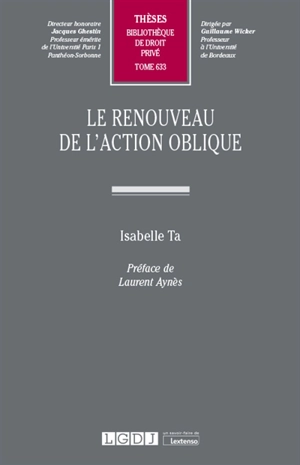 Le renouveau de l'action oblique - Isabelle Ta