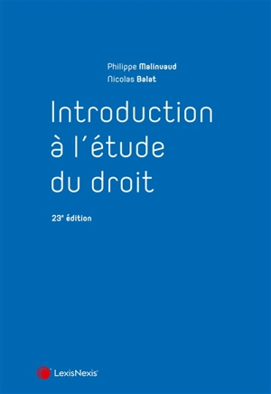 Introduction à l'étude du droit - Philippe Malinvaud