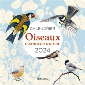 Oiseaux grandeur nature : calendrier mural 2024 - Guilhem Lesaffre