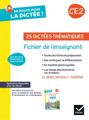 25 dictées thématiques, CE2 : fichier de l'enseignant - Laurence Chust