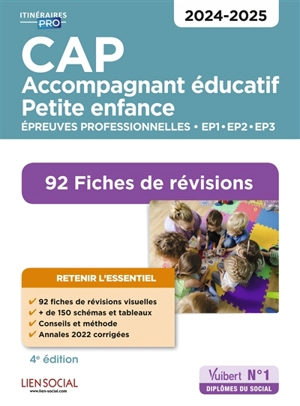 CAP accompagnant éducatif petite enfance : épreuves professionnelles EP1, EP2, EP3 2024-2025 : 92 fiches de révisions - Virginie Chateaureynaud