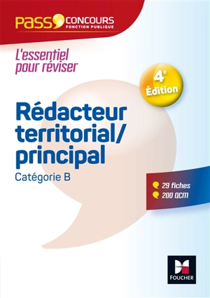 Concours rédacteur territorial, principal : catégorie B - René Canfin-Doco