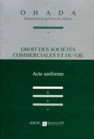 Droit des sociétés commerciales et du GIE - Organisation pour l'harmonisation en Afrique du droit des affaires