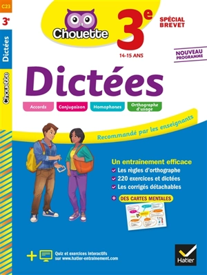 Dictées 3e, 14-15 ans : spécial brevet : nouveau programme - Fabienne Sauve