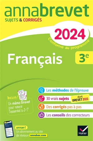 Français 3e : brevet 2024 - Christine Formond