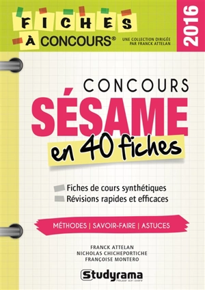 Concours Sésame en 40 fiches : 2016 - Franck Attelan