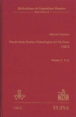 Vocabolario storico-etimologico del Siciliano : VSES - Alberto Varvaro