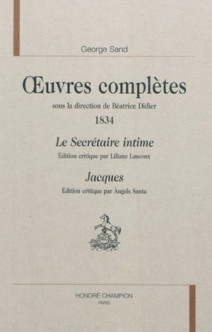 Oeuvres complètes. 1834 - George Sand