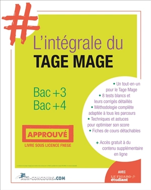 L'intégrale du Tage Mage : bac +3, bac +4 - Christian Nguyen Quang