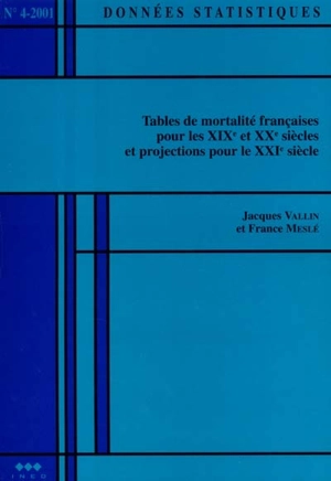 Tables de mortalité françaises pour les XIXe et XXe siècles et projections pour le XXIe siècle - Jacques Vallin