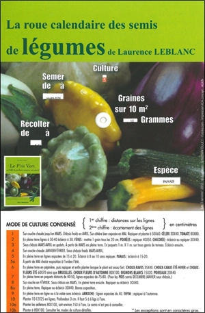 La roue calendaire des semis de légumes - Laurence Leblanc