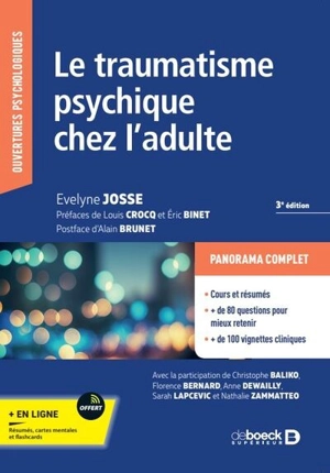 Le traumatisme psychique chez l'adulte - Evelyne Josse