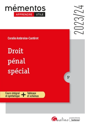 Droit pénal spécial : 2023-2024 - Coralie Ambroise-Castérot