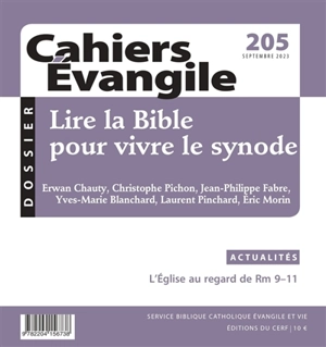 Cahiers Evangile, n° 205. Lire la Bible pour vivre le synode