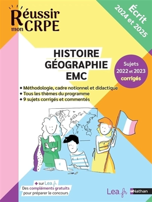 Histoire géographie EMC : sujets 2022 et 2023 corrigés : écrit 2024 et 2025 - Séverine Fix