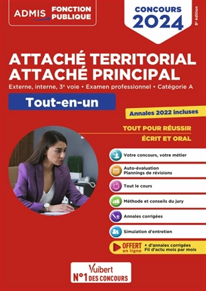 Attaché territorial, attaché principal : externe, interne, 3e voie, examen professionnel, catégorie A : tout-en-un, concours 2024 - Olivier Bellégo