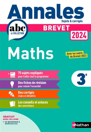 Maths 3e : brevet 2024 - Carole Feugère