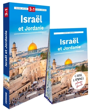 Israël et Jordanie : 3 en 1 : guide, atlas, carte laminée - Dominik Derlicki