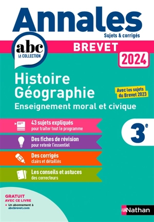 Histoire géographie, enseignement moral et civique 3e : brevet 2024 - Grégoire Pralon