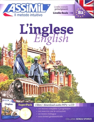 L'inglese, livello iniziale principianti, livello finale B2 : super pack : 1 libro + download audio MP3 + 4 CD - Anthony Bulger