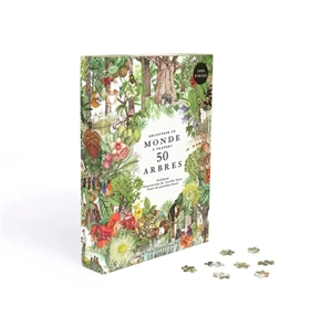 Découvrir le monde à travers 50 arbres : puzzle - Lucille Clerc