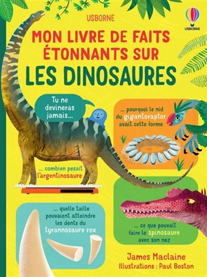 Mon livre de faits étonnants sur les dinosaures - James Maclaine