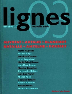 Lignes, nouvelle série, n° 3. Littérature et imprécation