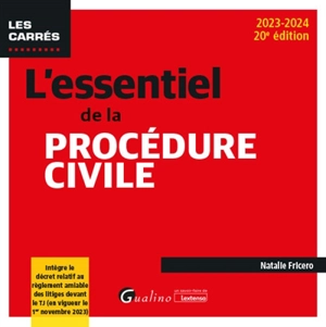 L'essentiel de la procédure civile : 2023-2024 - Natalie Fricero