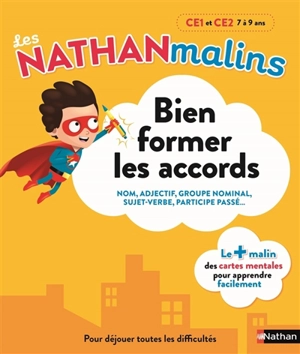 Bien former les accords, CE1 et CE2, 7 à 9 ans : nom, adjectif, groupe nominal, sujet-verbe, participe passé... - Stéphanie Grison