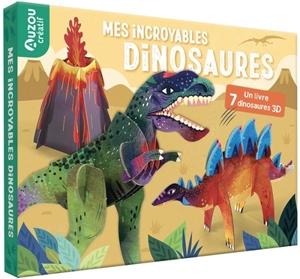 Mes incroyables dinosaures : 1 livre, 7 dinosaures 3D