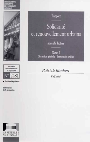 Solidarité et renouvellement urbains : rapport, nouvelle lecture. Vol. 2. Tableau comparatif, amendements non adoptés - France. Assemblée nationale (1958-....). Commission de la production et des échanges