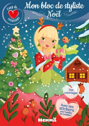 Coup de coeur créations : Mon bloc de styliste : Noël - Des coloriages - Avec des stickers pour habiller les modèles !
