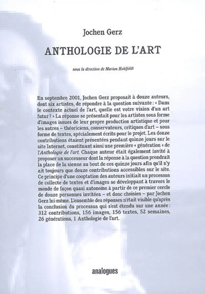 Anthologie de l'art