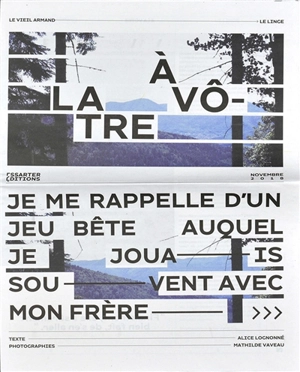 A la vôtre : Le Vieil Armand-Le Linge : je me rappelle d'un jeu bête auquel je jouais souvent avec mon frère - Alice Lognonné