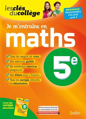 Je m'entraîne en maths, 5e : nouveaux programmes collège, cycle 4 - Ingrid Sauron